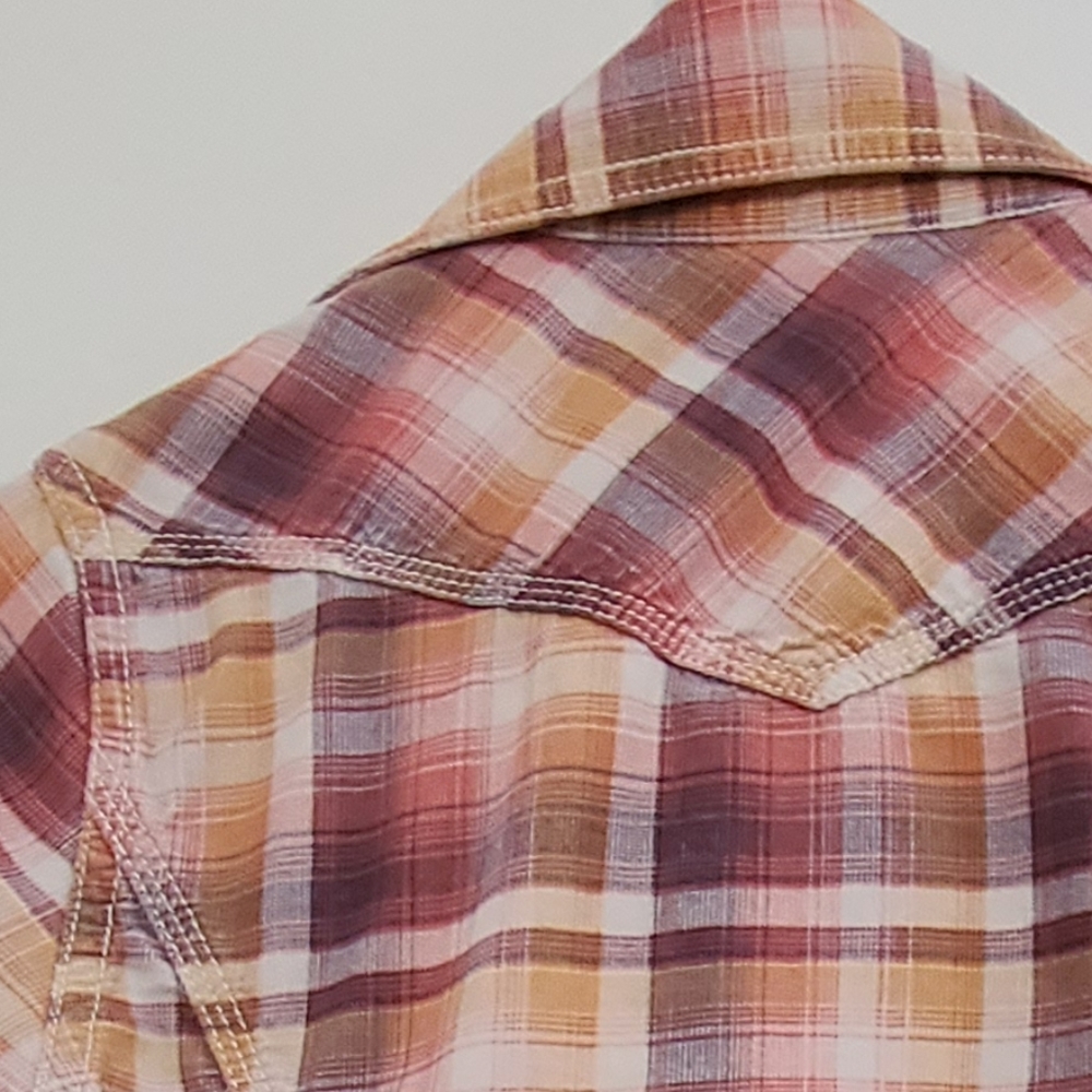 Vintage XS Lucky Brand Snap Up Western Top - Picture 6 of 7